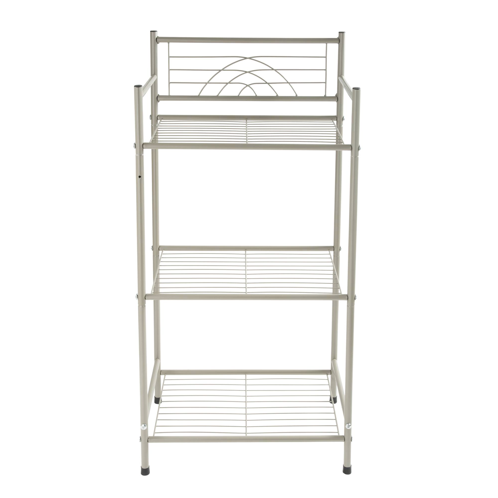 Bath Bliss Satin Nickel Bronze 3-Tier Storage Shelf
